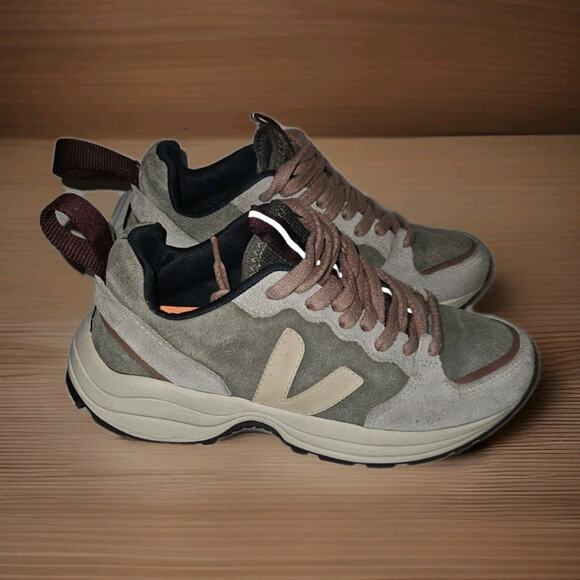 Veja Shoes - Women's Veja VENTURI Suede Khaki Sable Oxford Grey Sneakers Size EU 36 US 5